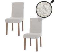 Mendler Lot de 2 chaises de Salle à Manger Littau Bois crème Pieds Couleur Naturelle
