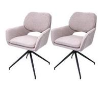 Lot de 2 chaises de salle à manger MENDLER HWC-N74 MVG beige Beige