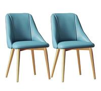 Lot de 2 chaises de salle à manger modernes du milieu du siècle avec assise rembourrée et pieds en bois de hêtre massif, idéales pour salle à manger, salon, chambre à coucher, cuisine et salon