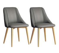 Lot de 2 chaises de salle à manger modernes du milieu du siècle avec assise rembourrée et pieds en bois de hêtre massif pour salle à manger, salon, chambre à coucher, cuisine et salon