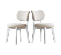 Lot de 2 chaises de salle à manger modernes en bois massif du milieu du siècle, chaises de cuisine sans accoudoirs, chaises polyvalentes pour bureau et salon, élégantes et confortables (Sherpa C)