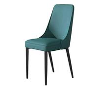 Lot de 2 chaises de salle à manger modernes urbaines en cuir, chaises de cuisine modernes du milieu du siècle, chaises de salle à manger en métal robuste pour restaurant, salon, salle d'attente
