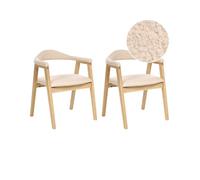 Lot de 2 chaises de salle à manger ONECO Bois Marron clair