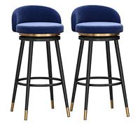 Lot de 2 chaises de salle à manger rembourrées avec dossier bas avec pieds en métal, style touffeté pour salon, cuisine et espaces événementiels