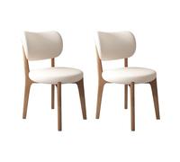 Lot de 2 chaises de salle à manger rembourrées élégantes - Cadre en bois massif durable, design moderne sans accoudoirs pour cuisine et salon, décoration d'intérieur parfaite - 46 x 45 x 80 cm