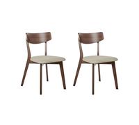 Lot de 2 chaises de salle à manger HOPE Bois Beige clair