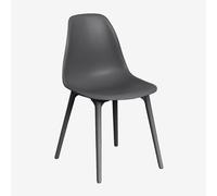 Lot de 2 chaises de salle à manger Scand en polypropylène Gris Graphite