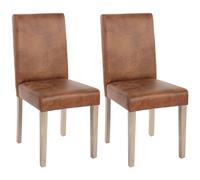 Lot De 2 Chaises De Séjour Littau, Fauteuil Tissu, Aspect Daim, Aspect Chaîne Des Pieds Multicolore