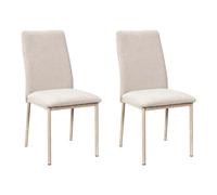 Lot de 2 Chaises de Table "Emilia" 91cm Beige