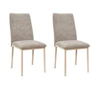 Chaise Eline en tissu - Couleur taupe