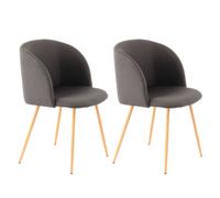 Lot de 2 Chaises Déco "Celina" 84 cm Noir