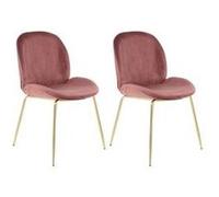 Lot de 2 chaises design "charlize" 90cm rose & or Rose G