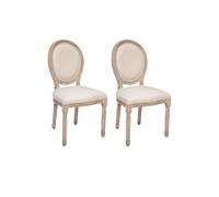 Lot de 2 Chaises Design "Cleon" 96cm Beige