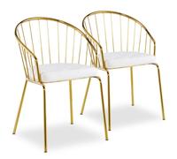 Lot de 2 Chaises Design "Comado" 77cm Blanc