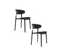 - Lot de 2 chaises design Fain - Noir - Fain
