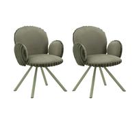 Lot de 2 Chaises Design "Stoccolma" 83cm Vert