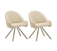 Lot de 2 Chaises Design "Stoccolma" 85cm Crème