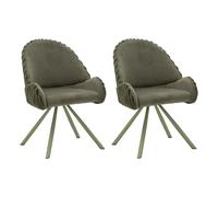 Lot de 2 Chaises Design "Stoccolma" 85cm Vert