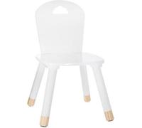 lot de 2 Chaises douceur blanc pour enfant en bois - Dim : L28x l50 x H28 cm