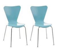 Lot de 2 chaises empilables Calisto , Bleu clair