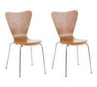 Lot de 2 chaises empilables Calisto , Chêne Chêne G