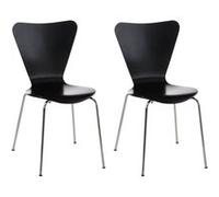 Lot de 2 chaises empilables Calisto , Noir