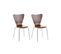 Lot de 2 chaises empilables calisto , noyer