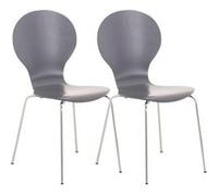 Lot 2 chaises empilables DIEGO - CLP - Siège en bois - Ergonomique - 10 couleurs