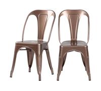 Lot de 2 chaises en métal cuivre - Indus - Rendez-Vous Déco