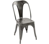 Lot de 2 chaises en métal gris - indus