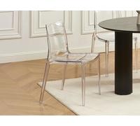 Lot de 2 chaises en polycarbonate - Cristal - RANZAKA