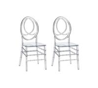 Lot de 2 chaises en polycarbonate plein - Cristal - AMALINE