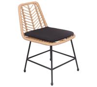 Lot De 2 Chaises En Rotin Synthétique Avec Coussins Oka Marron