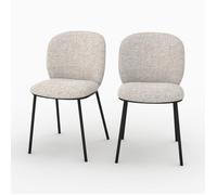 Lot de 2 chaises en tissu beige chiné - Adèle - Rendez-Vous Déco