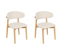 Atmosphera - Lot de 2 chaises Sari Blanc