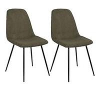 Lot de 2 chaises en velours côtelé coloris vert - AMORY - ALTOBUY Vert