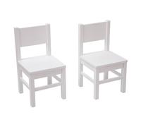 Lot De 2 Chaises Enfant En Bois 4-7 Ans Blanc TU