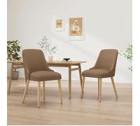 Lot de 2 Chaises Haut Dossier - Style Vintage Chic, Assise Confortable, Idéales pour Cuisine et Salle à Manger - marron