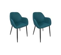 Lot de 2 Chaises Fauteuil "Atome" 85cm Bleu