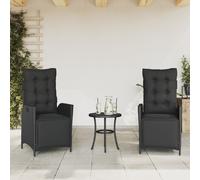 Lot de 2 Chaises Inclinables de Jardin et Coussins Sièges Terrasse Beige vidaXL