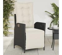 Lot de 2 chaise en rotin empilable non pliable H. 93 cm exterieur noir
