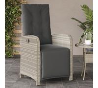 Lot de 2 Chaises Inclinables de Jardin Repose-pied Sièges Terrasse Noir vidaXL