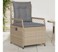 Vidaxl Chaises Inclinables De Jardin Lot De 2 Beige Résine Tressée