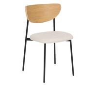 Atmosphera – Lot de 2 chaises de bureau Jaisa pieds en métal Beige
