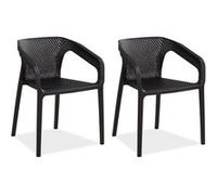 Lot de 2 chaises jardin noir Noir G
