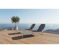 Lot de 2 chaises longues pliables Valparaiso : Gris