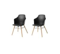 - Lot de 2 chaises Niels - Noir