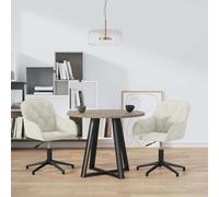 Lot de 2 Chaises Pivotantes à Manger Sièges à Dîner Gris Clair Velours vidaXL