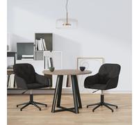 Lot de 2 Chaises Pivotantes à Manger Sièges à Dîner Gris Clair Velours vidaXL
