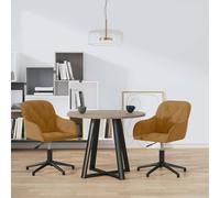Lot de 2 Chaises Pivotantes à Manger Sièges à Dîner Gris Clair Velours vidaXL